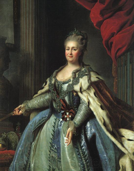 Fedor Rokotov Portrait of Catherine II Germany oil painting art
